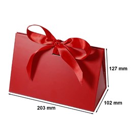 Torba Czerwona + wstążka 203x102x127mm (zew) S
