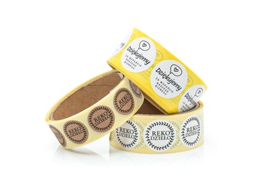 Naklejki okrągłe Kraft Fi25mm Rękodzieło - 200szt