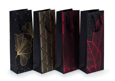 Torebka ozdobna na wino 127x83x360mm K-421 FKB