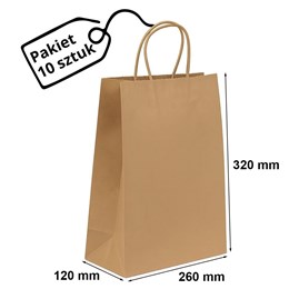 Torby Papierowe Brązowe 10szt.