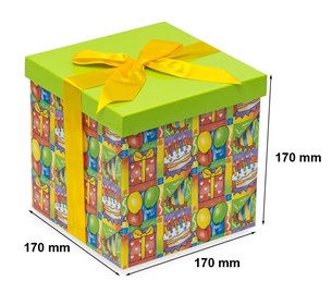 kolorowe pudełko prezentowe