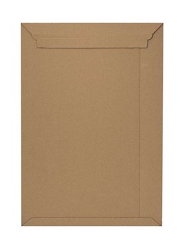 Brązowa koperta kartonowa B3 370x540mm z paskiem i zrywką