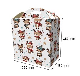 Pudełko świateczne 300x180x350 (RENIFER)