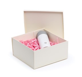 Pudełko składane z wiekiem 250x250x120 Kość Słoniowa