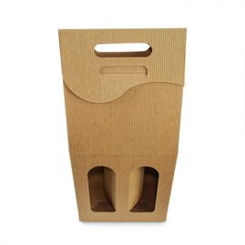 Pudełko karbowane 180x85x330mm / 2 wina