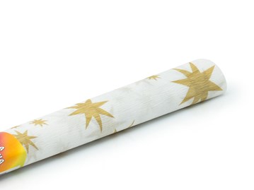 Bibuła Marszczona 50x200cm Biała w złote gwiazdy