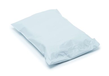 Srebrny eko foliopak kurierski 320x450 mm 50% recyklatu – zestaw 50 szt.