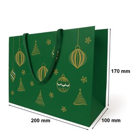 torba prezentowa, torba kraft, torba świąteczna, torba zielona, torba papierowa