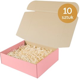 karton różowy, pudełko fasonowe, karton paczkomat A, karton 300x240x70, pakiet 10 sztuk