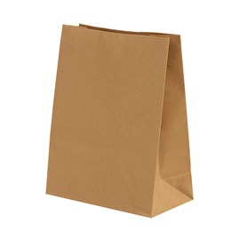Torba papierowa KLOCKOWA 180x80x225 / BRĄZ GŁADKA