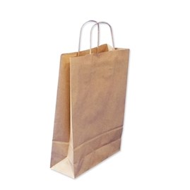 Pakiet - Torba papierowa 180x80x225 / BRĄZOWA GŁADKA 10 szt