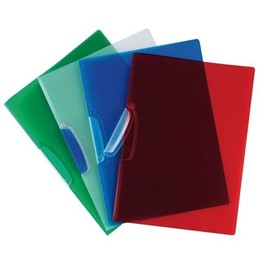 Skoroszyt A4 PP Q-Connect plast klips na 30k. czer