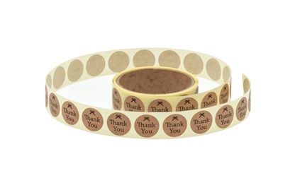 Naklejki okrągłe Kraft Fi25mm Thank You 3 - 200szt