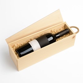 sosnowe pudełko na wino