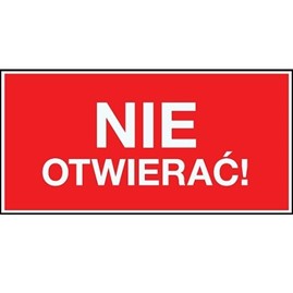 Naklejki Warszawa „Nie otwierać” 