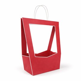 Torba prezentowa otwarta 230x140x380 mm czerwona