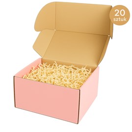 Karton fasonowy różowy 185x155x128 mm fala E 20 szt.