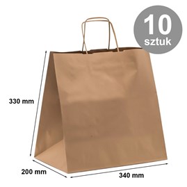 Torba brązowa gładka