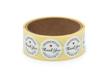 Naklejki okrągłe Białe Fi30mm Thank You 7 - 200szt