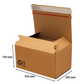 Karton-fasonowy- 310x230x110mm-A4-Automatyczny-Fefco-F703 A4 z paskiem klejącym