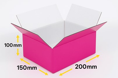 Karton Klapowy 200x150x100mm(zew)Różowy B400