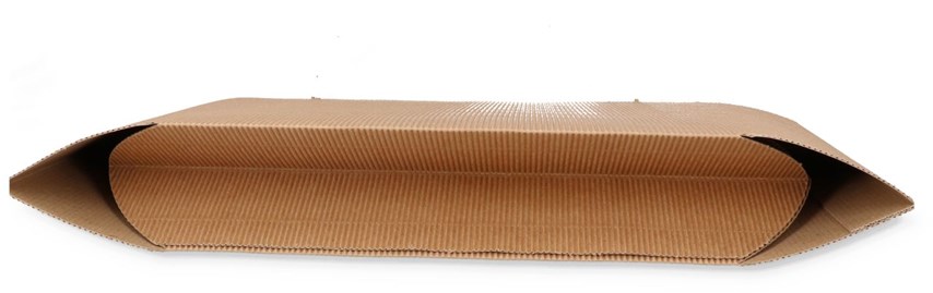 Torba z tektury karbowanej 160x60x250mm, sznurek papierowy