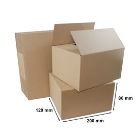 Kartony klapowe 200x120x80mm, 10 sztuk