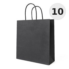 torebka papierowa szara 180x80x225 mm 10 sztuk