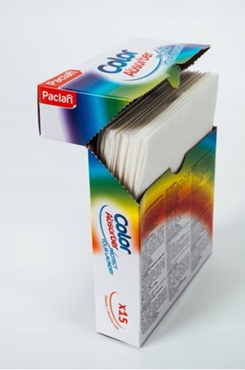 Chusteczki wyłapujące kolor Paclan Color Absorber – 15 sztuk, ochrona ubrań w praniu