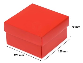 Pudełko Laminowane 120x120x70mm Czerwone