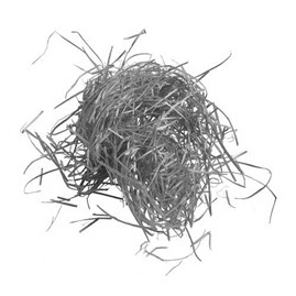 Czarna dekoracyjna wełna drzewna