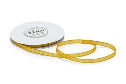 Wstążka brokatowa 6mm 32m WB7014 złota