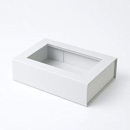 Pudełko Magnetyczne Białe z okienkiem 200x150x55mm(zew) B6 Prezentowe