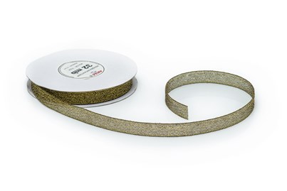 Wstążka brokatowa 12mm 32m WB7004 ciemna złota