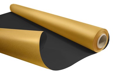 Papier prezentowy KRAFT DUO METAL Złoto-Czarny, 69cm/50m