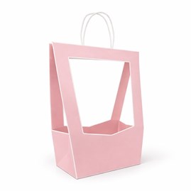 Torba prezentowa otwarta 230x140x380 mm różowa