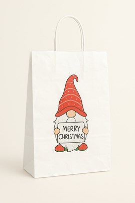 Torba Świąteczna Papierowa Mikołaj 240x100x340