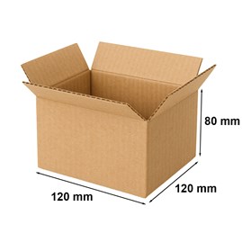 Pudełko klapowe 120x120x80 mm B320 – zestaw 50 kartonów