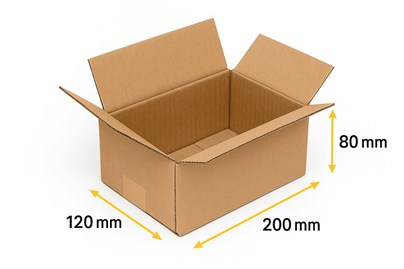 Karton klapowy 200x120x80mm (zewn.) Pakiet 100