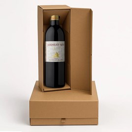 Pudełko na 1 wino KRAFT z magnesem 340x100x95mm (zewn.)