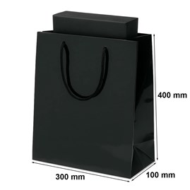 Czarna torba upominkowa Prestige