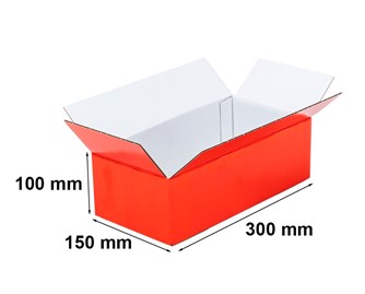 Karton Klapowy 300x150x100mm(zew)Czerwony B400