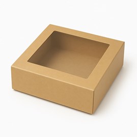 Pudełko Mag. Kraft z Oknem 250x250x90mm (zew.)