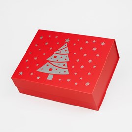 Pudełko Magnetyczne Christmas Czerwone 330x255x115mm (zew)A4