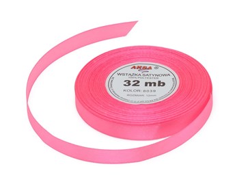 Wstążka satynowa 25mm różowa 32m WS8039
