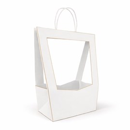 Torba prezentowa otwarta 230x140x380 mm biała