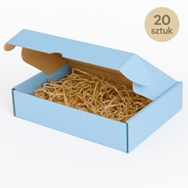 karton fasonowy, karton niebieski, pudełko e-commerce, opakowanie fasonowe, karton 220x155x50