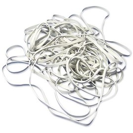 Gumki recepturki 140mmx1,5x4,0 białe - 1kg