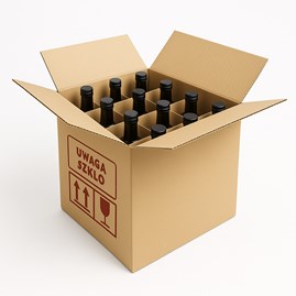 Karton klapowy na 12 butelek