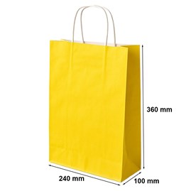 Torebka Papierowa Żółta